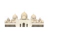 Sheikh Zayed Grand Mosque Abu Dhabi, United Arab Emirates isolated on white background Royalty Free Stock Photo