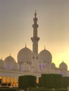 Sheikh Zayed Grand Mosque abu dhabi United arab emirates during the sunset time Royalty Free Stock Photo