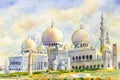 Sheikh Zayed Grand Mosque in Abu Dhabi, United Arab Emirates Royalty Free Stock Photo