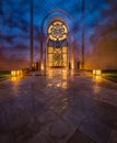 Sheikh Zayed Grand Mosque in Abudhabi with beautiful light reflections