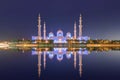 Sheikh Zayed Grand Mosque Center, Abu Dhabi. The largest mosque in United Arab Emirates or UAE. Muslim or Islamic white