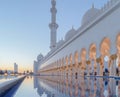 Sheikh Zayed Grand Mosque Center, Abu Dhabi. The largest mosque in United Arab Emirates or UAE. Muslim or Islamic white