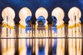 Sheikh Zayed Grand Mosque at Dusk, Abu Dhabi Royalty Free Stock Photo