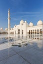 Sheikh Zayed Grand Mosque at dusk (Abu-Dhabi, UAE) Royalty Free Stock Photo