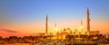 Sheikh Zayed Grand Mosque at dusk, Abu-Dhabi Royalty Free Stock Photo