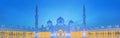 Sheikh Zayed Grand Mosque at dusk, Abu-Dhabi Royalty Free Stock Photo