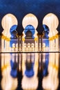 Sheikh Zayed Grand Mosque at Dusk, Abu Dhabi Royalty Free Stock Photo