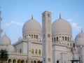 Sheikh Zayed Grand Mosque is located in Abu Dhabi, the capital city of the United Arab Emirates. Royalty Free Stock Photo