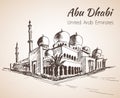 Sheikh Zayed Grand Mosque sketch - UAE.