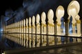 Sheikh Zayed Mosque in Abu Dhabi at the night Royalty Free Stock Photo