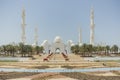 Sheikh Zayed Mosque in THe Front, The Great Marble Grand Mosque at Abu Dhabi, UAE Royalty Free Stock Photo
