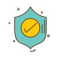 Sheild icon design vector Royalty Free Stock Photo