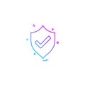 Sheild protected icon design vector Royalty Free Stock Photo