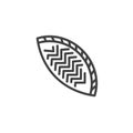 Shekerbura Pastry line icon