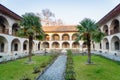 Caravansaray courtyard view in Sheki, Azerbaijan Royalty Free Stock Photo