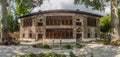 SHEKI, AZERBAIJAN - JUNE 11, 2018: Palace of Khans Xan Sarayi at Sheki fortress, Azerbaij