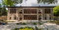 SHEKI, AZERBAIJAN - JUNE 11, 2018: Palace of Khans Xan Sarayi at Sheki fortress, Azerbaij