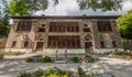 SHEKI, AZERBAIJAN - JUNE 11, 2018: Palace of Khans Xan Sarayi at Sheki fortress, Azerbaij