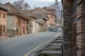 Sheki - Azerbaijan: November 2019. Old medieval caravanserai in Sheki city of Azerbaijan. Streets of the old town of