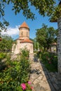 Sheki Tourist Destination in Caucasus Mountains an Albanian Church Royalty Free Stock Photo