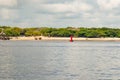 Shela Beach waterfront in Old Town Lamu, Kenya, UNESCO World Heritage Site Royalty Free Stock Photo