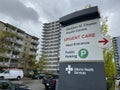 Sheldon M. Chumir Health Centre Urgent Care Alberta Health Services Parking lot sign Royalty Free Stock Photo