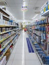 Shelf aisle in a hypermarket in Taipei, Taiwan.