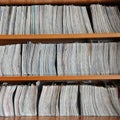 Shelf with brochures