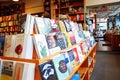 A shelf full of novels at a bookstore