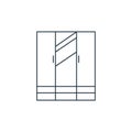 shelf icon vector from furniture concept. Thin line illustration of shelf editable stroke. shelf linear sign for use on web and Royalty Free Stock Photo