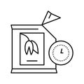 shelf life of oatmeal when opened bag line icon vector illustration