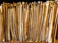 Shelf with old vintage files in an archive Royalty Free Stock Photo