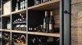The shelf represents a global mix of flavors offering a wide selection of carefully curated wines and beers for