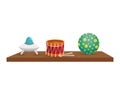 Shelf with toys icon