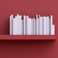 Shelf on the wall with books or magazines. Royalty Free Stock Photo