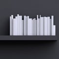 Shelf on the wall with books or magazines. Royalty Free Stock Photo