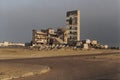 Shell of bombed and burned building, Kuwait City Royalty Free Stock Photo