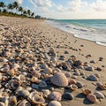 Features a variety of seashells, including bivalves and gastropods, Royalty Free Stock Photo