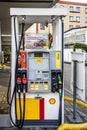 Shell fShell fuel dispenser at a gas stationuel dispenser at a gas station.