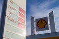 Shell gas station sign Royalty Free Stock Photo