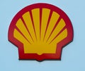 Shell gasoline station logo close up image