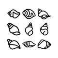 shell icon or logo isolated sign symbol vector illustration Royalty Free Stock Photo