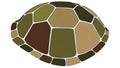Shell illustration featuring a mosaic pattern of various shades of brown Royalty Free Stock Photo