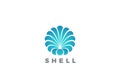 Shell Logo circle abstract design vector Travel