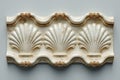 Shell Motif Decorative Wall Panel - Classic Interior Design Element Generative AI Royalty Free Stock Photo