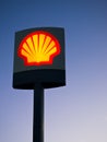 Shell Oil Company Logo Illuminated