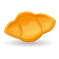 Shell pasta icon, cartoon style
