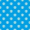 Shell with pearl pattern vector seamless blue Royalty Free Stock Photo