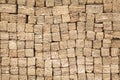 Shell rock building blocks stacked rows Royalty Free Stock Photo