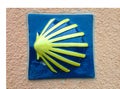 Shell scallop symbol of the way of St. James